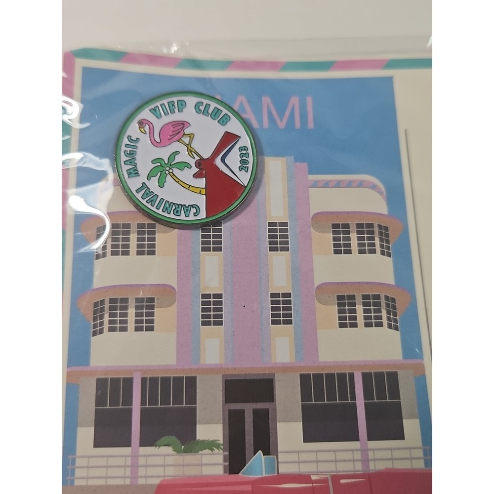 NEW 2023 CARNIVAL CRUISE SHIP VIFP CLUB Fanny Pack COLLECTIBLE PIN with POSTCARD - Picture 5 of 10